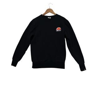 ELLESSE Men's Graphic Winter Sweater Sportswear Sweatshirt Jumper Black S